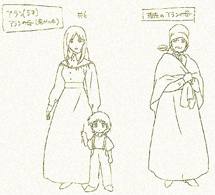 アラン（5才）、アランの母（若かりし日）、現在のアランの母