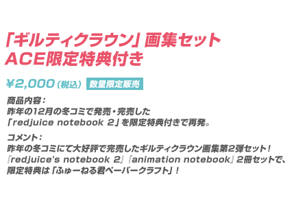 『ギルティクラウン』画集セット ACE限定特典付き